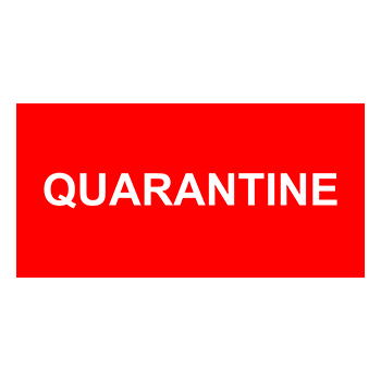 Знак «Карантин», Q12.2 (пластик, 300х150 мм)