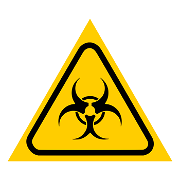 Знак «Карантин», Q13.2 (пластик, сторона 150 мм)