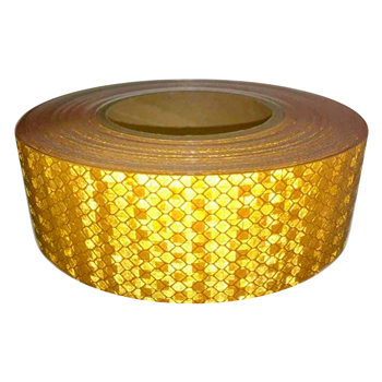 Светоотражающая алмазная лента (тип В, ЖЕЛТАЯ, 50 мм х 50 м)