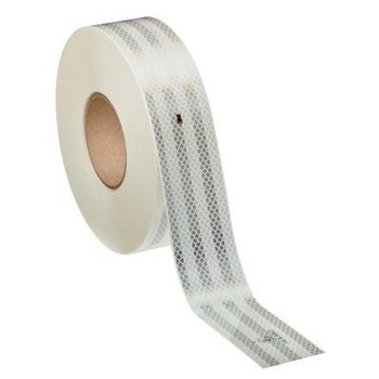 Светоотражающая алмазная лента 3M Scotchlight 983 для жестких бортов (тип В, БЕЛАЯ, 50 мм х 50 м)