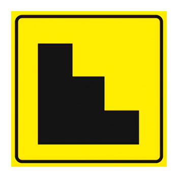 Тактильная пиктограмма «Лестница», ДС32 (пленка, 150х150 мм)