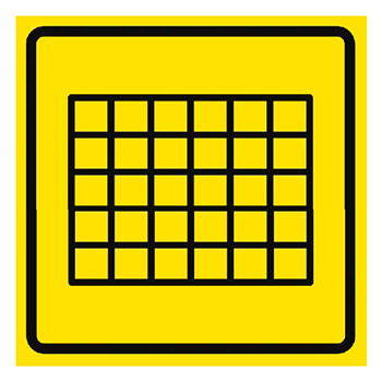 Тактильная пиктограмма «Табло», ДС60 (полистирол 3 мм, 150х150 мм)