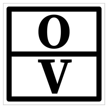 Знак отходов 5 класса опасности, V (светоотражающая пленка, 300х300 мм)